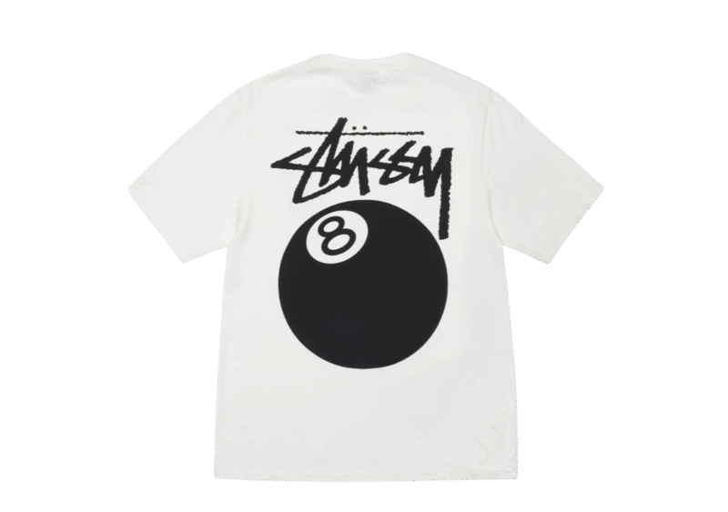 Stussy 8-Ball Pigment Tee White