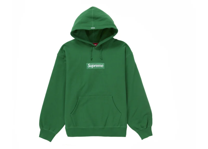 Supreme Box Logo Hooded Sweatshirt Green