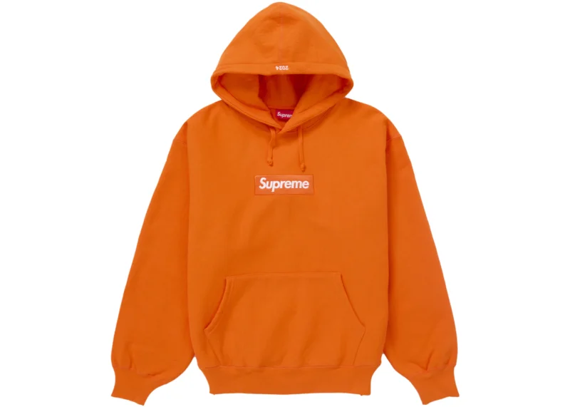 Supreme Box Logo Hooded Sweatshirt Dark Orange
