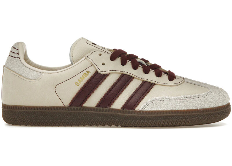 Adidas Samba OG Wonder White Maroon (W)